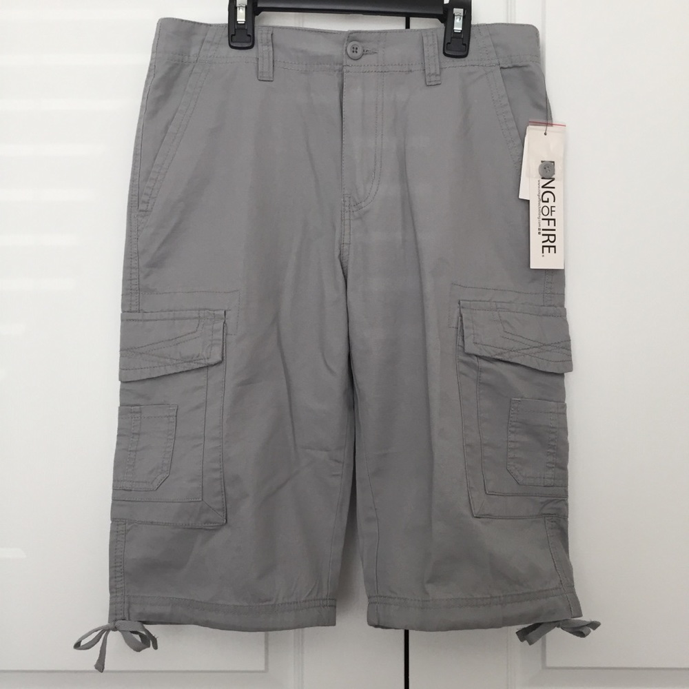 Men's Gray Cargo Shorts